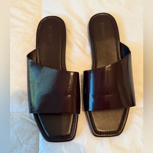 Old Navy Dark Brown Slide Sandals